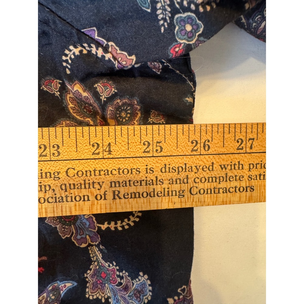 Lauren Ralph Lauren 2X Paisley Cotton Pajama Lounge Set Embroidered Crest - Picture 3 of 4